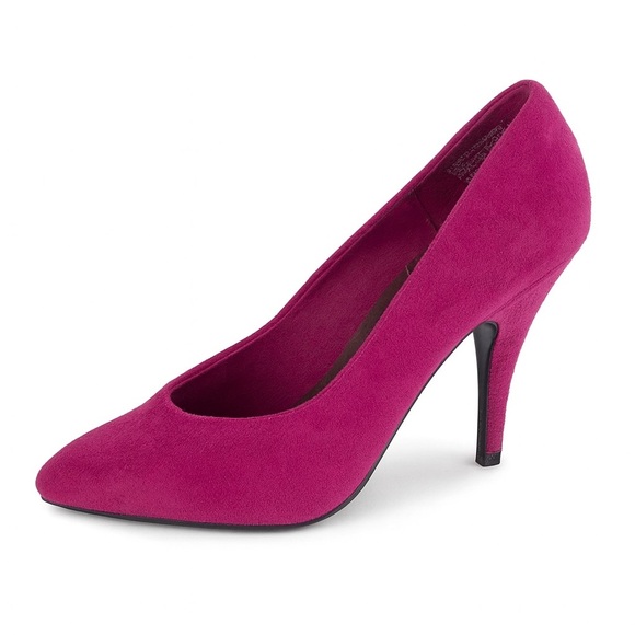 Anne Wells Women’s Bright Pink Suede Pumps – Size 7.5M (NWT) Vintage Leather - Picture 3 of 7